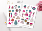 Preview: Girls Christmas Sticker Set